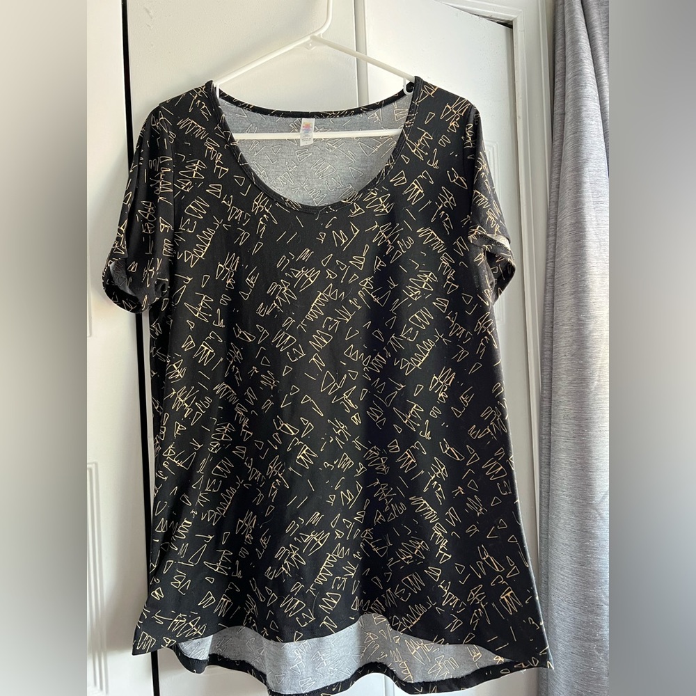 Black Patterned Lularoe Top